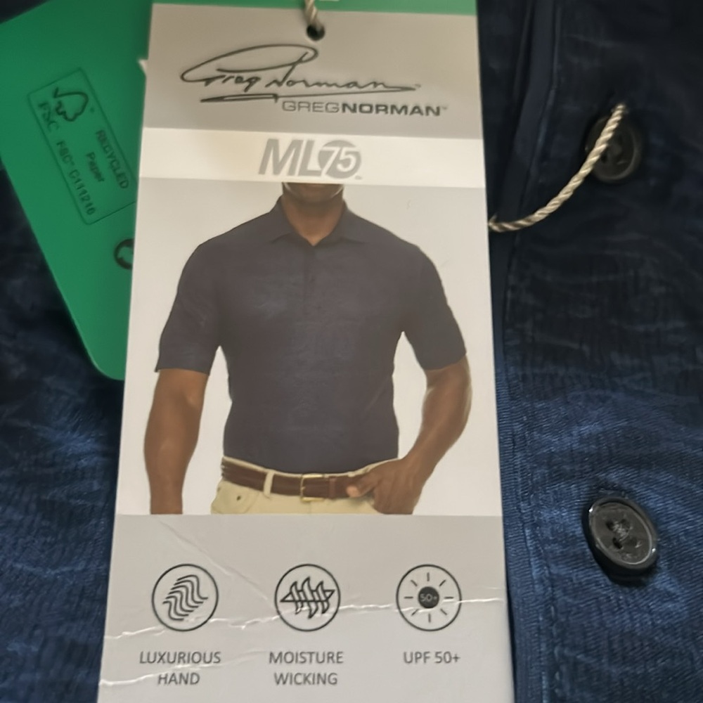 NWT Greg Norman Men’s Performance Golf Polo Shirt